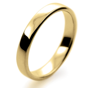 Soft Court Light - 3mm (SCSL3-Y) Yellow Gold Wedding Ring